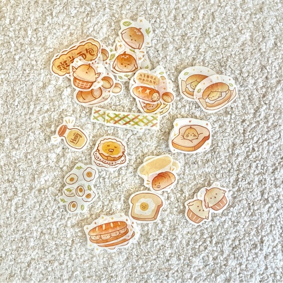 🏷️ kawaii bread bakery translucent sticker decals - Picture 1 of 7